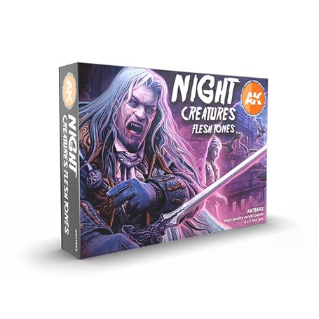 AK Interactive AK11602 Tons de Peau Créatures Nocturnes 6x17ml