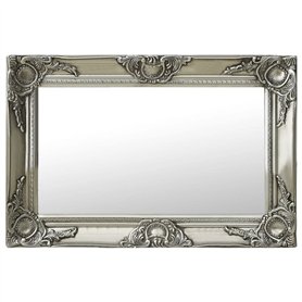 vidaXL Miroir Mural Style Baroque Argenté 60 x 40 cm