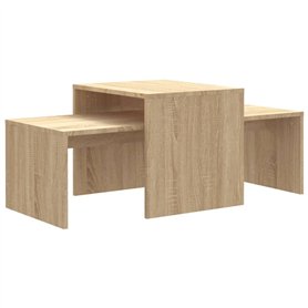 vidaXL Ensemble Table Basse en chêne Sonoma 100 x 48 x 40 cm