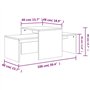 vidaXL Ensemble Table Basse en chêne Sonoma 100 x 48 x 40 cm