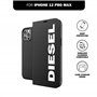 DIESEL Coque Conçu pour iPhone 12 Pro Max 6.7 - Étui de Protection résistant aux Chocs - avec Bords rainurés - Noir et Blanc