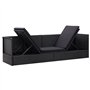 VidaXL Canapé de jardin avec coussin et coussin en polyrotin Noir