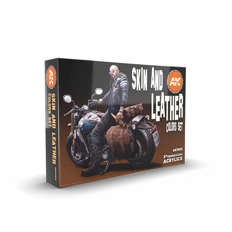 AK Interactive AK11613 Set Couleurs Peau et Cuir 6x17ml