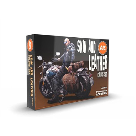 AK Interactive AK11613 Set Couleurs Peau et Cuir 6x17ml
