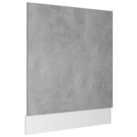 vidaXL Lave-Vaisselle avec plinthe - Panneau de Particules - Gris béton - 59,5 x 3 x 67 cm