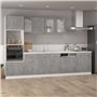 vidaXL Lave-Vaisselle avec plinthe - Panneau de Particules - Gris béton - 59,5 x 3 x 67 cm