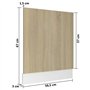 vidaXL Panneau de Particules pour Lave-Vaisselle avec plinthe - 59,5 x 3 x 67 cm