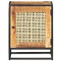 Table de Nuit 40x30x50 cm Bois de Mangue Brut et roseaux naturels