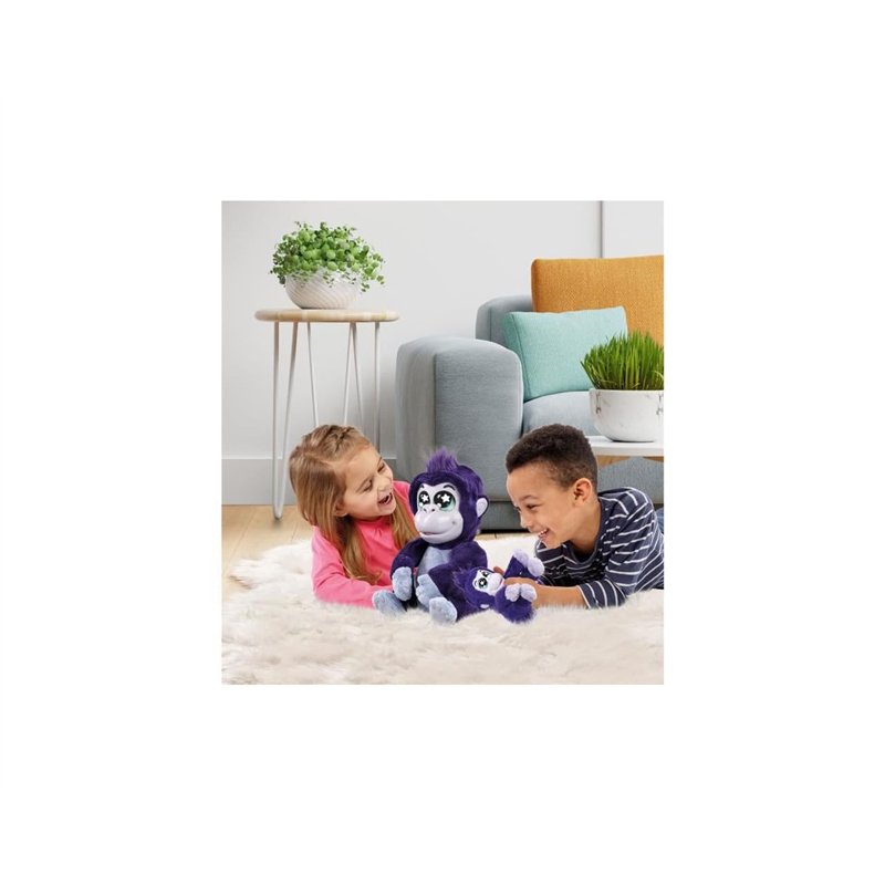 Image secondaire de Animagic - Maman et Bébé Gorilles Tiki et Toko. 2 Peluches Singe Interactives. Jouets Electroniques - A Partir de 3 Ans - Plus d