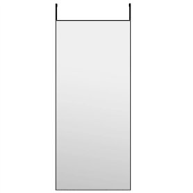 vidaXL Miroir de Porte Miroir Mural de Dressing Miroir Décoratif de Maquillage Entrée Chambre à Coucher Salon Noir 40x100 cm Ver