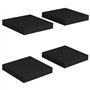 VidaXL Étagères murales flottantes 4 pcs Noir 23x23,5x3,8 cm MDF