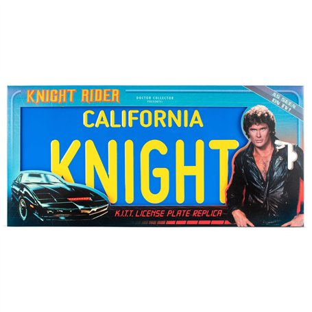 Doctor Collector Knight Rider KITT, Réplique Officielle de la Plaque d'Immatriculation en métal 30x15 cm, édition de Collection 