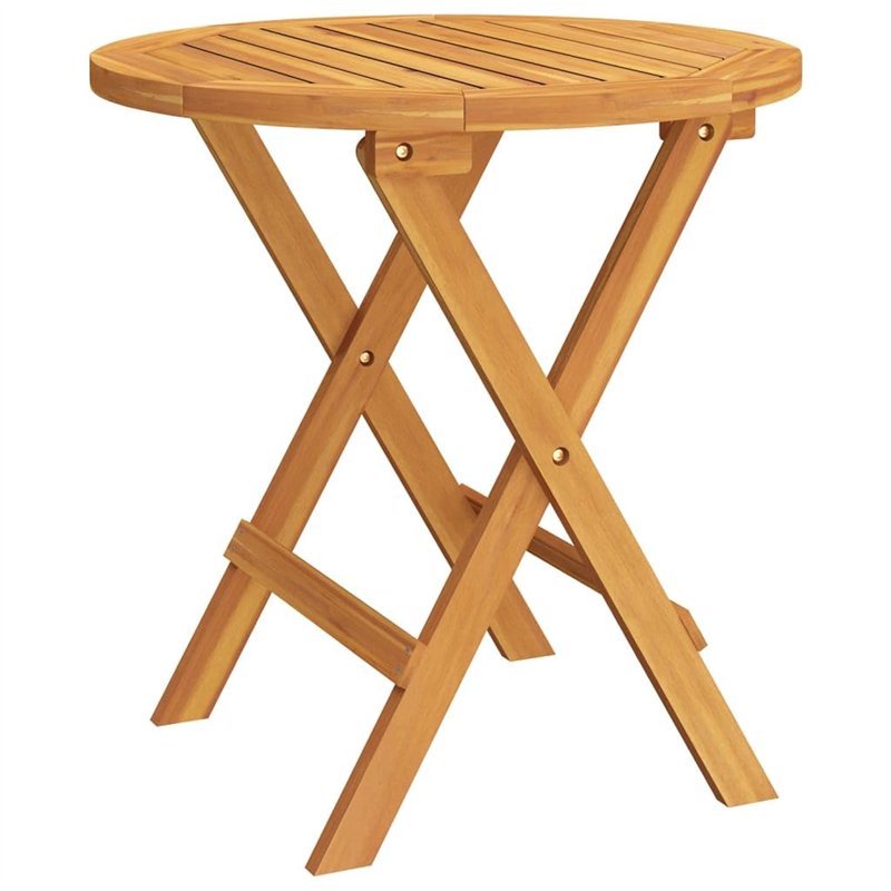 Bussandri Exclusive Table de bistrot en bois massif d'acacia Ø 46 x 47 cm