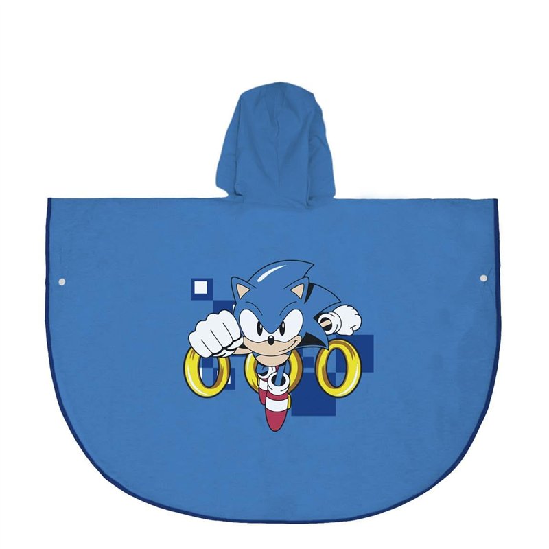 Image secondaire de CERDÁ LIFE'S LITTLE MOMENTS Poncho imperméable Sonic pour Enfants, Bleu, 3-4 Ans Garçon