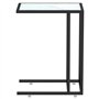 Table d appoint ordinateur Marbre blanc 50x35x65cm Verre trempé