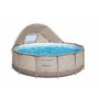Piscine hors sol ronde Steel Pro Max™ 396 x 107 cm, filtre à cartouche, bâche, auvent, échelle, Beige