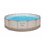 Piscine hors sol ronde Steel Pro Max™ 396 x 107 cm, filtre à cartouche, bâche, auvent, échelle, Beige
