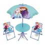 ARDITEX WD16133 Set de Table (50 x 50 x 48 cm), 2 chaises (38 x 32 x 53 cm) et Parasol (diamètre 110 cm) de Disney-Frozen