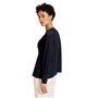 STREET ONE A253778 Cardigan en Maille, Bleu Foncé, 46 Femme Pull-Over