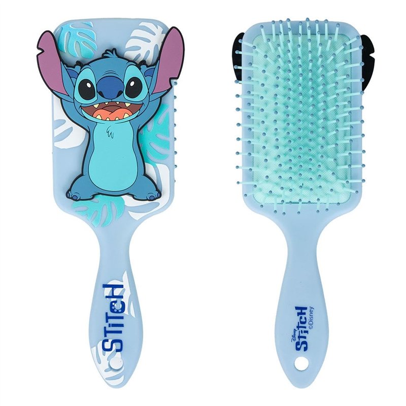 CERDÁ LIFE'S LITTLE MOMENTS - Brosse à Cheveux Stitch - Couleur bleue - Brosse démêlante - Design imprimé Stitch - Produit Origi