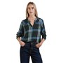 STREET ONE A344959 Chemisier à Carreaux, Vert Sapin, 48 Femmes T-Shirt, Multicolore