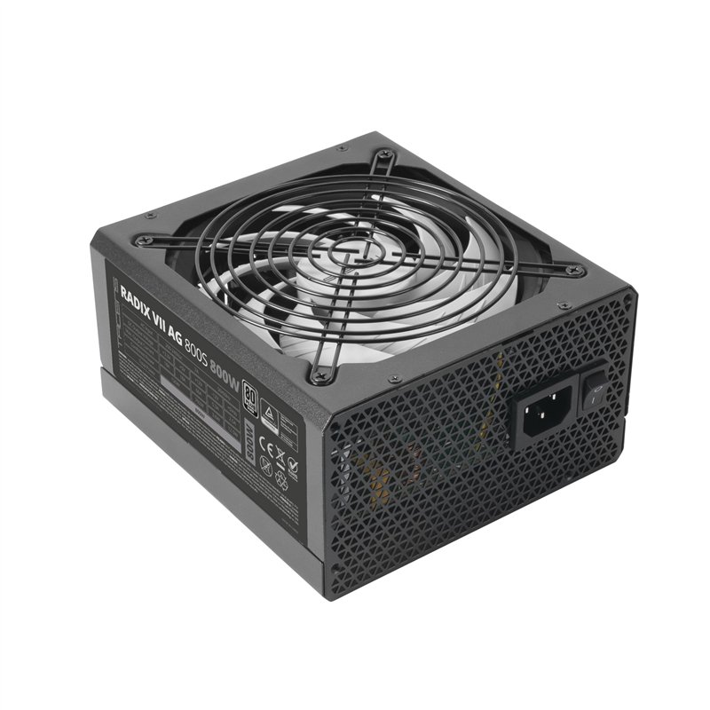 Tacens Radix VII AG 800S, Alimentation PC ATX 800W, Garantie 10 Ans, 80Plus Silver, 87% d’Efficacité, Technologies SMD et DC-DC,