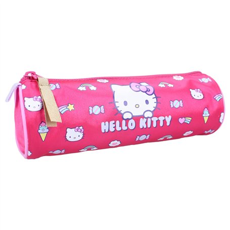 Trousse Hello Kitty Follow The Rainbow, rose bonbon, Design :