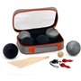 Double triplette de pétanque - K-RO - 3 Boules Noir Mat 3 Boules Acier Mat - 720 g