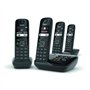 GIGASET Téléphone Fixe AS690 A Quattro Noir