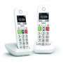 Téléphone Fixe sans Fil - GIGASET - E290 Duo Blanc - Grand écran - Larges touches - Audio Boost