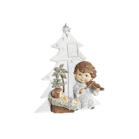 Crèche de Noël DKD Home Decor Argenté Marron Blanc Résine (13