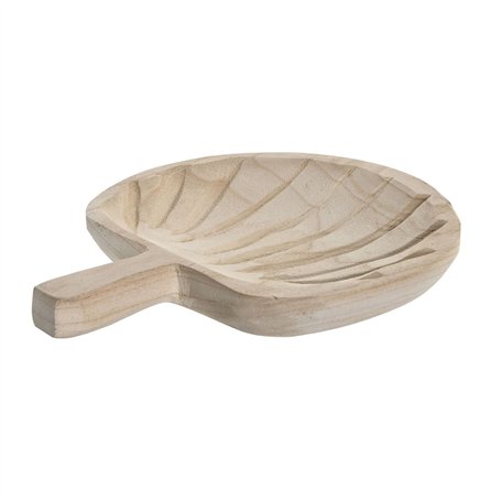Centre de Table DKD Home Decor Marron Naturel Tropical Feuille d'une plante 29 x 23 x 4 cm