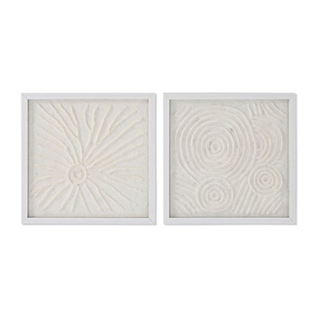 Cadre Home ESPRIT Blanc Naturel Scandinave 35 x 2 x 35 cm