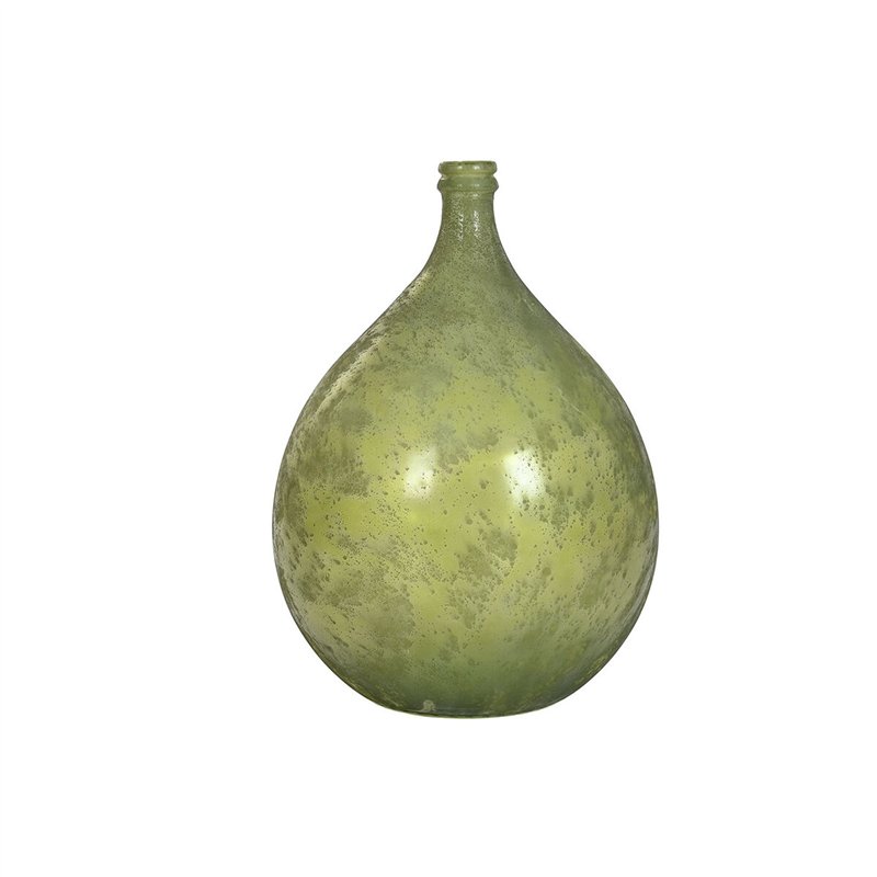 Vase Home ESPRIT Vert Cristal recyclé Finition vieillie 40 x 40 x 56 cm
