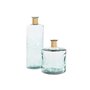 Vase Home ESPRIT Transparent Joncs Cristal recyclé Naturel 25 x 25 x 75 cm