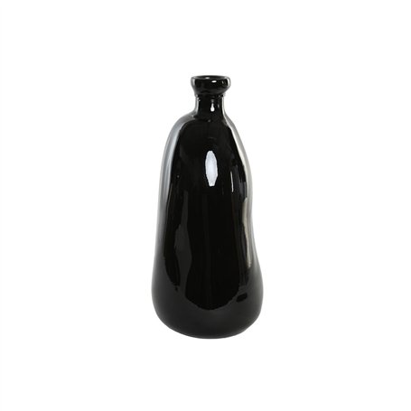 Vase Home ESPRIT Noir Cristal recyclé 22 x 22 x 51 cm