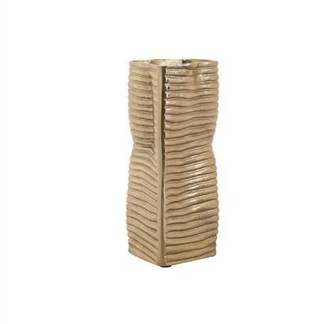 Vase Home ESPRIT Doré Aluminium Abstrait Moderne 17 x 15 x 33 cm