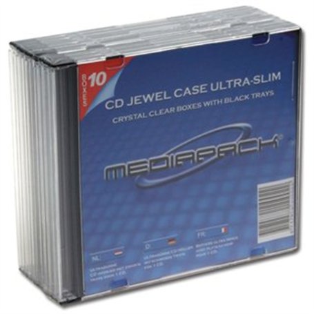 Neutre Pack 10 boitiers CD Slim 1CD Cristal