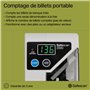 Safescan 2000 compteuse de billets portable qui compte les billets triés - Compteur de billets d'argent liquide pour les déplace