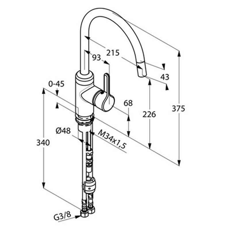 Image secondaire de Kludi 428510578 Bingo Star Robinet d'évier de Cuisine, Chrome