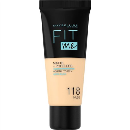 Maybelline Fond de teint Fit Me mat et sans pores Beige clair numéro 118