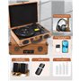 VIFLYKOO Platine Vinyle, Platine Vinyle à Encodeur Numérique Portabl Bluetooth avec Haut-parleurs Stéréo intégrés à Trois Vitess