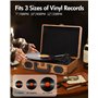 VIFLYKOO Platine Vinyle, Platine Vinyle à Encodeur Numérique Portabl Bluetooth avec Haut-parleurs Stéréo intégrés à Trois Vitess