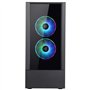 Boîtier Moyen Tour ATX Vertibra Q210 RGB avec Panneau Vitré, Noir