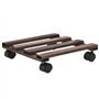 vidaXL 4X Support Roulant à Plantes Bois de Cèdre Tansport Étagère de Jardin