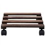 vidaXL 4X Support Roulant à Plantes Bois de Cèdre Tansport Étagère de Jardin