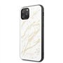 Marble Glitter Glass Series Coque pour iPhone 11 Pro Blanc