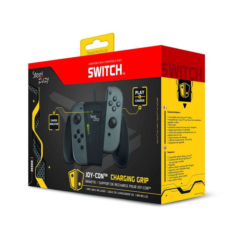 Image secondaire de Steelplay - Chargeur Joycon Switch, Chargeur de Contrôleur avec Batterie, Grip chargeur pour Joycon de la console Nintendo Switch