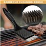 Fyfjur Brosse pour Gril, Brosse de Nettoyage pour Barbecue, Brosse à Barbecue, Brosse de Barbecue, Barbecue Brosse, 2 in 1 Stain