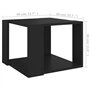 VidaXL Table basse Noir 40x40x30 cm Aggloméré